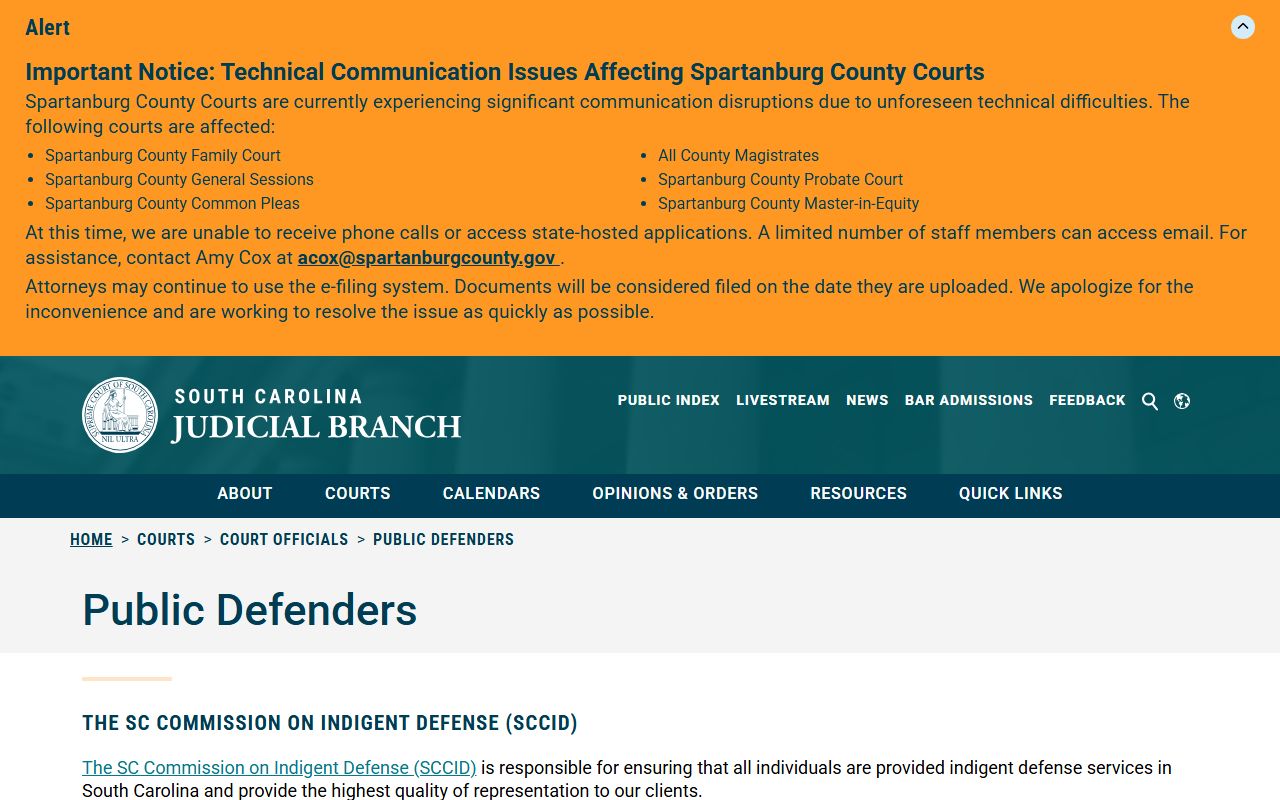 Marlboro County Clerk of Court public defender source