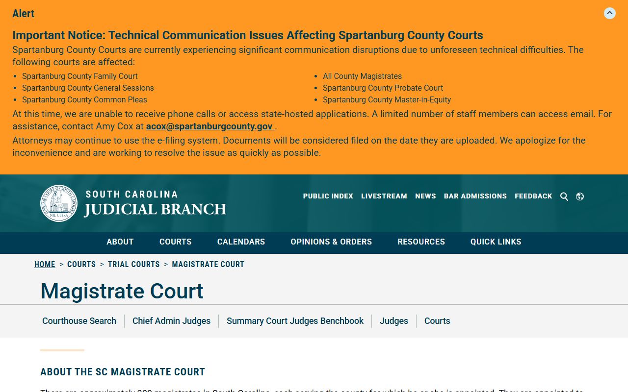 Marlboro County arrest records and court charges Magistrate Court source