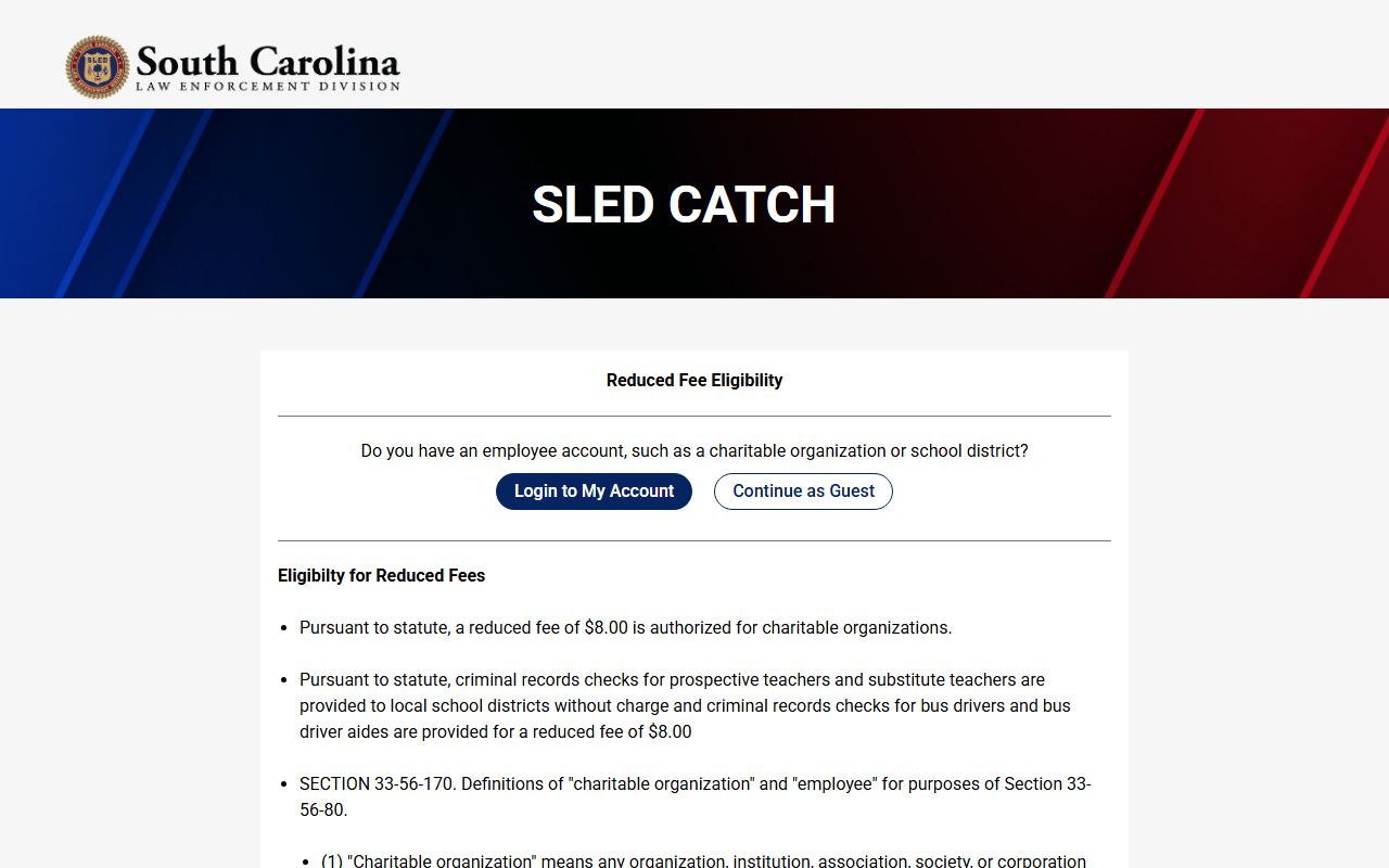 Marlboro County court dockets source showing SLED CATCH criminal history request