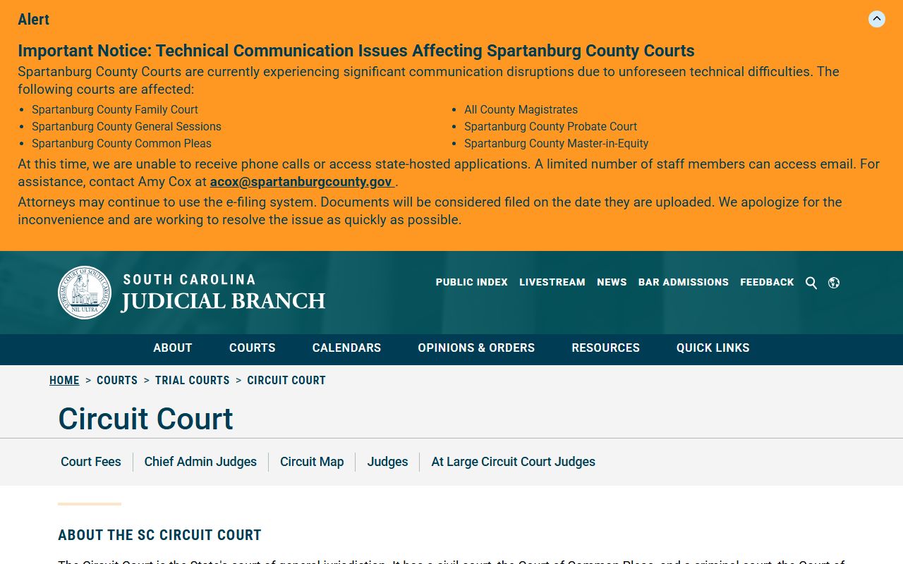 Marlboro County criminal court records source showing South Carolina Circuit Court information