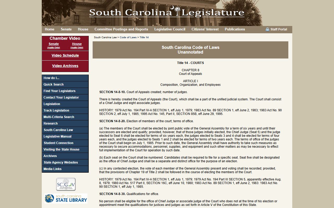 Marlboro County inmate records Court of Appeals records source contrast