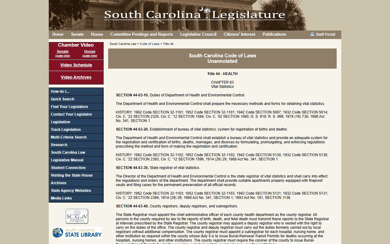 Marlboro County inmate records privacy and vital records source contrast