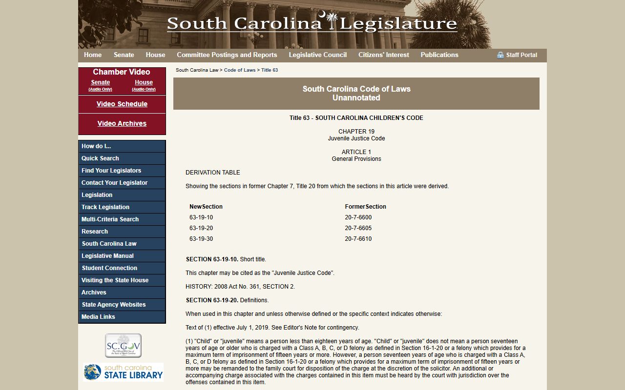 Marlboro County traffic court records juvenile justice code confidentiality