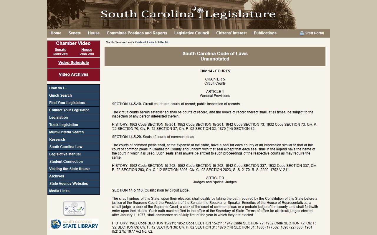 Marlboro County traffic court records South Carolina Circuit Court statute