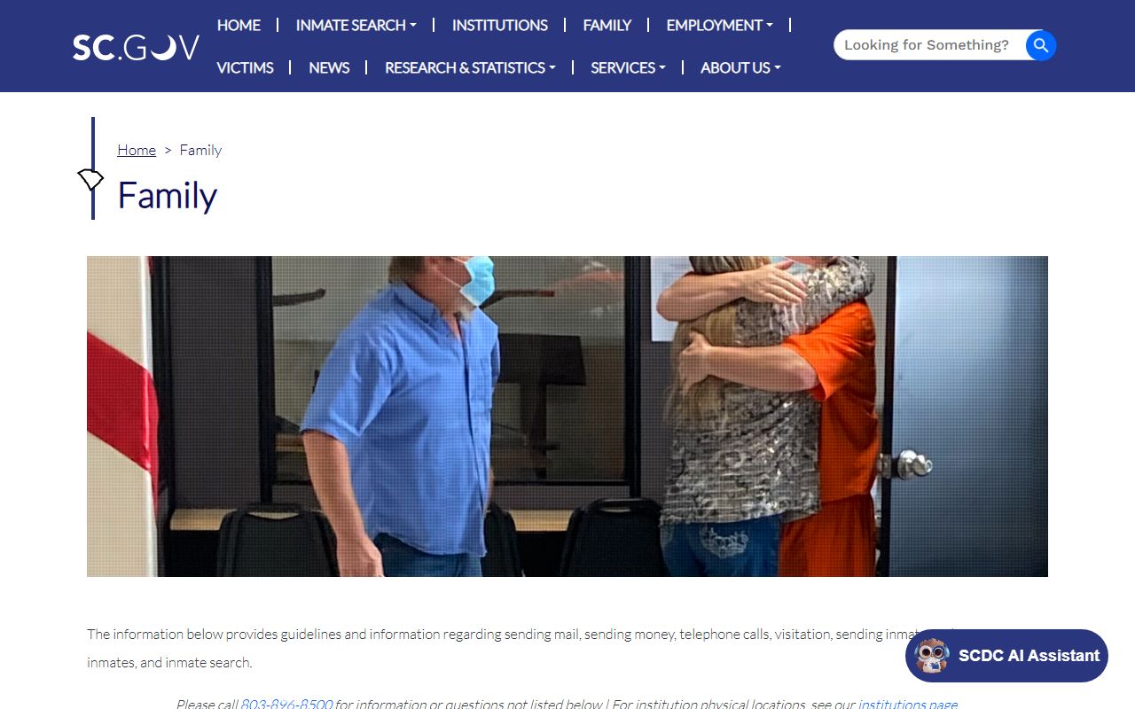 Marlboro County warrant records custody follow-up source for SCDC visitation
